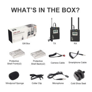میکروفن بی سیم لنزگو LENSGO LWM-338C Double LWM Wireless Microphone